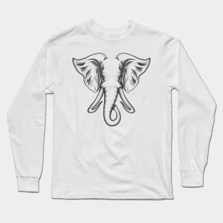 Elephant Head Long Sleeve T-Shirt